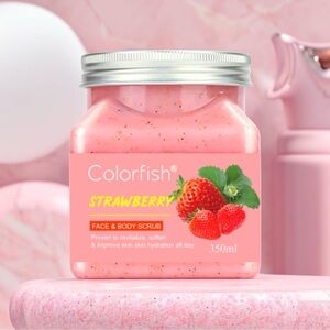 New strawberry exfoliating body scrub